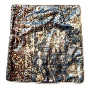 Loloi Velvet Pillow Cover 18” Square Home Decor Blue Persian